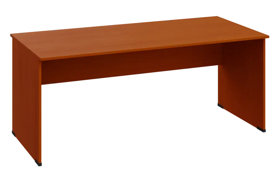 EPL 28 - 18 stůl kancelářský, dřevěná podnož, deska 25 mm, široký 1800 mm, třešeň šumavská